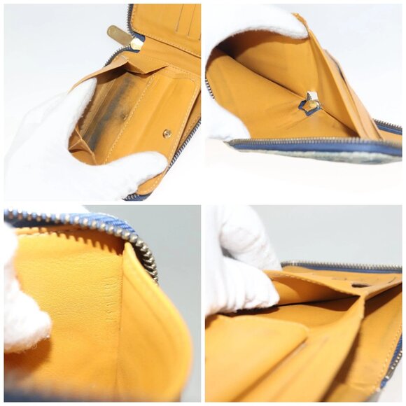 LOUIS VUITTON Monogram Denim Mini Zippy Wallet Wallet Blue M95342 LV Auth 135447 - Picture 12 of 13